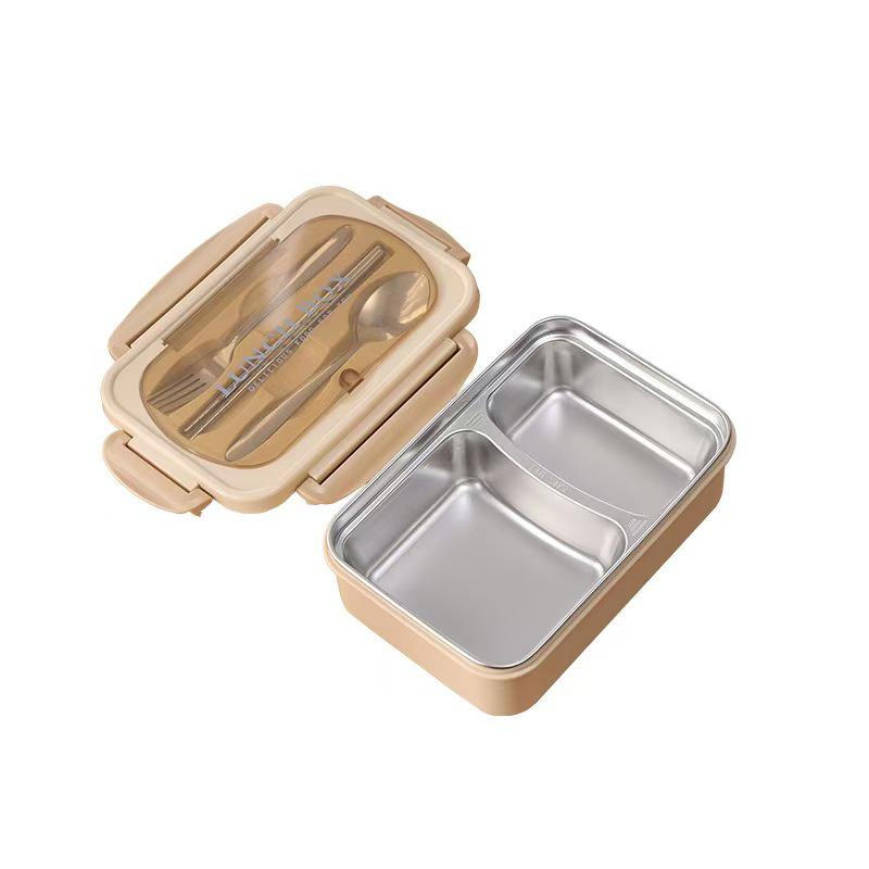 Spot Grid 304 Stainless Steel Bento Lunch Box - Microwaveable & Insulated for Women