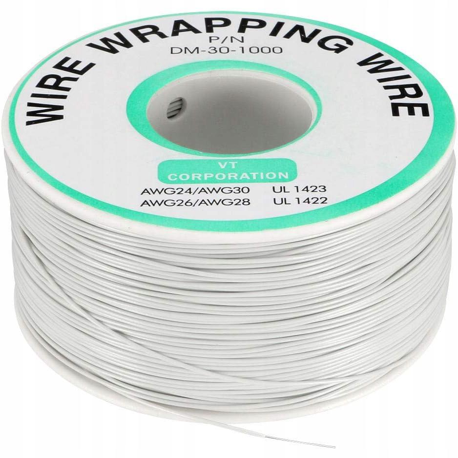 Rosfix Przewód Kynar AWG 0.25mm Biały 200m – Niskonapięciowy | Średnica Drutu 0.25mm | Wysoka Jakość i Trwałość