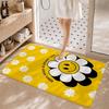 Trendy Art Motif w-wiggle wiggle Floor Mat Non-Slip Absorbent Floor Mat Decorative Rug for Home Bathroom Bedroom Entryway