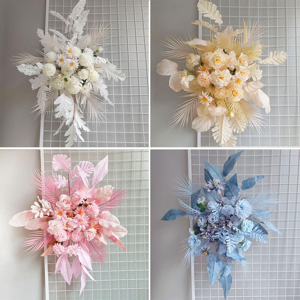 

Pink and White Wedding Aisle Flowers with Bird s Nest and Leaf Accents білий