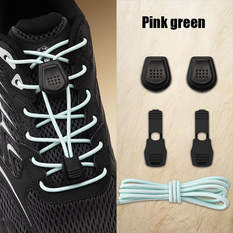 Easy On Off No Tie Shoelaces with Dot Button Quick Lock, Stretch Elastic Laces for All Athletic & Casual, Time-Saving Lazy Laces