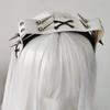 Dark Punk Cat Ear Rivet Headband Subculture Pointed Paw Cat Heavy Metal Leather Headband Spice Girl Gothic Headband