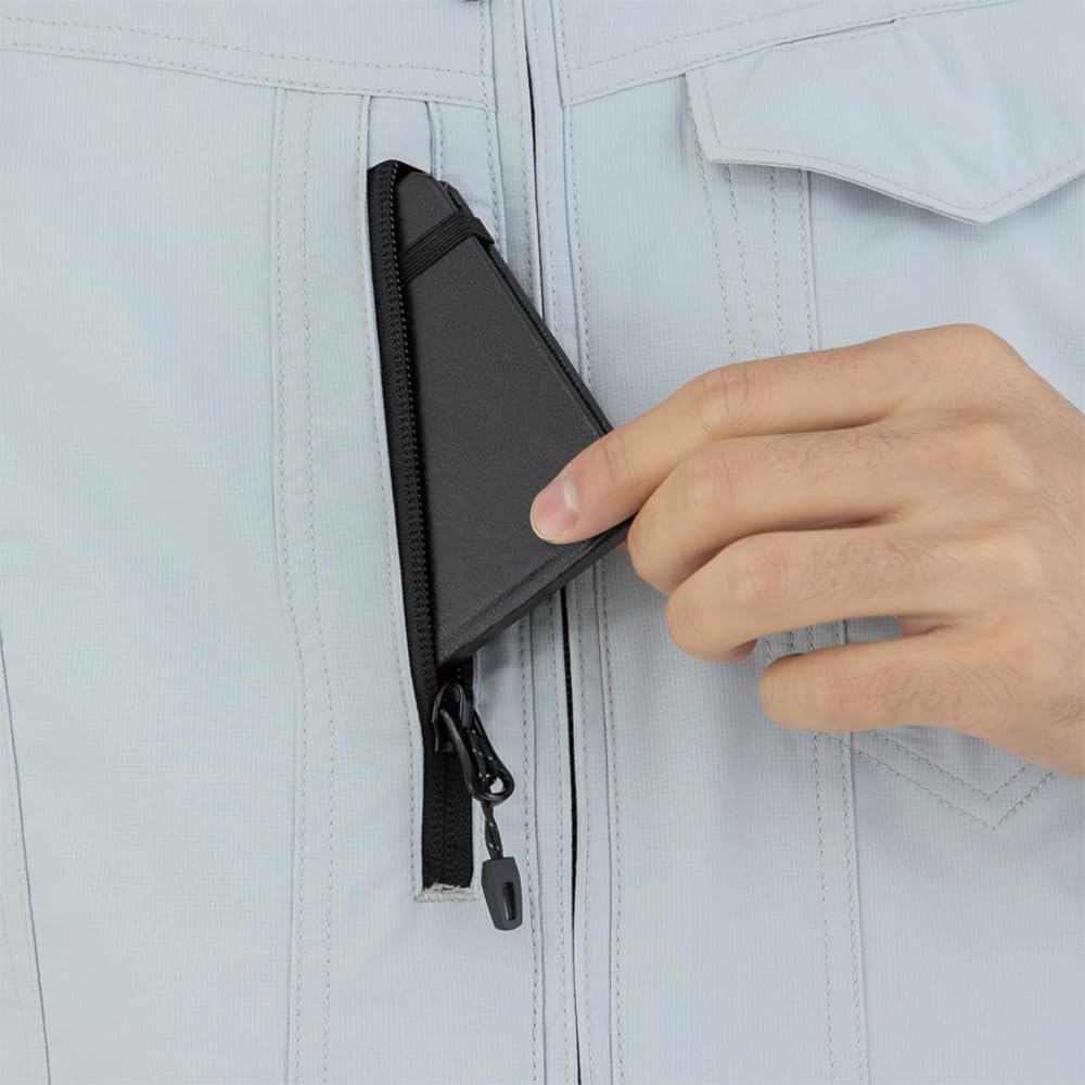 [COCOS Nobuoka] AE-9160 BOTTLE TECH® Eco Stretch Blouson, Blue (Charcoal), Size S