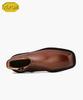 Firenze Atelier [Vibram] Volume Square Toe Standard Rubber Sole Zipper Boots 9420-Z [Wine Brown]