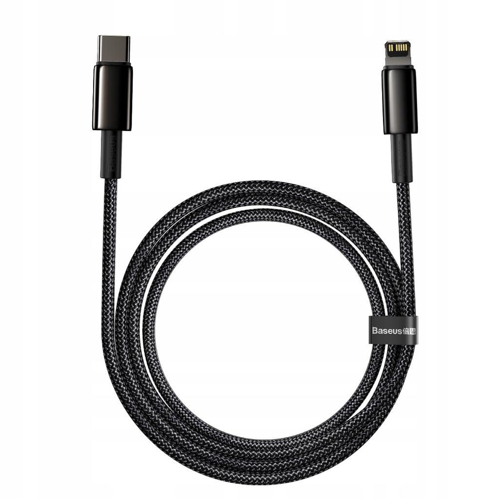 Baseus Tungsten PD USB-C - Lightning Cable 2.0 m Black 20W