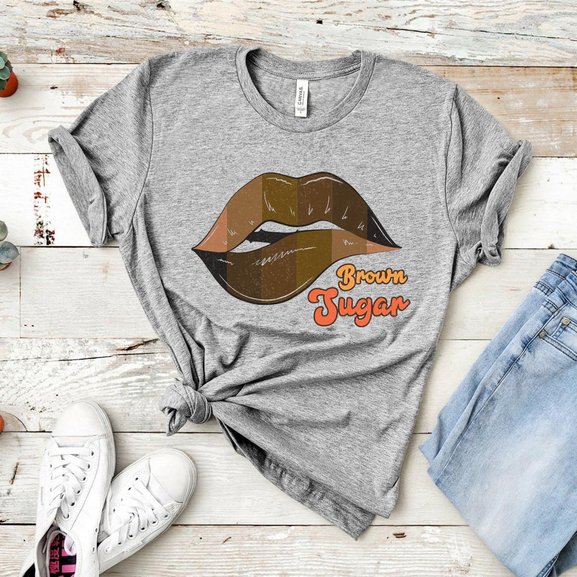 2025 Women Brown Sugar Shirt Black Pride Black EmpowerUnisext TShirt Cool Black History Melanin Tees Afro Queen Shirts Tumblr Tops S