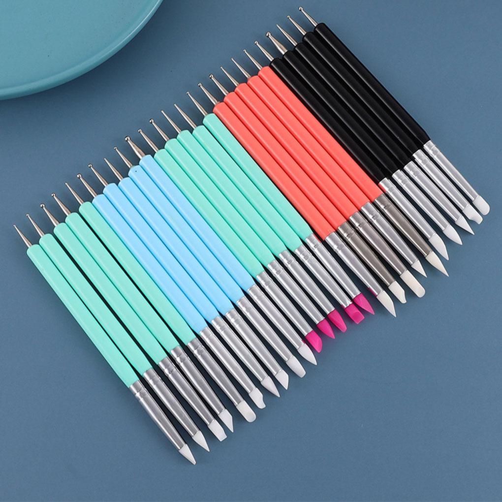 5pack/lot Wide Application Double Ended Nail Liner Brush Dotting Pen For Various Nail Art Designs