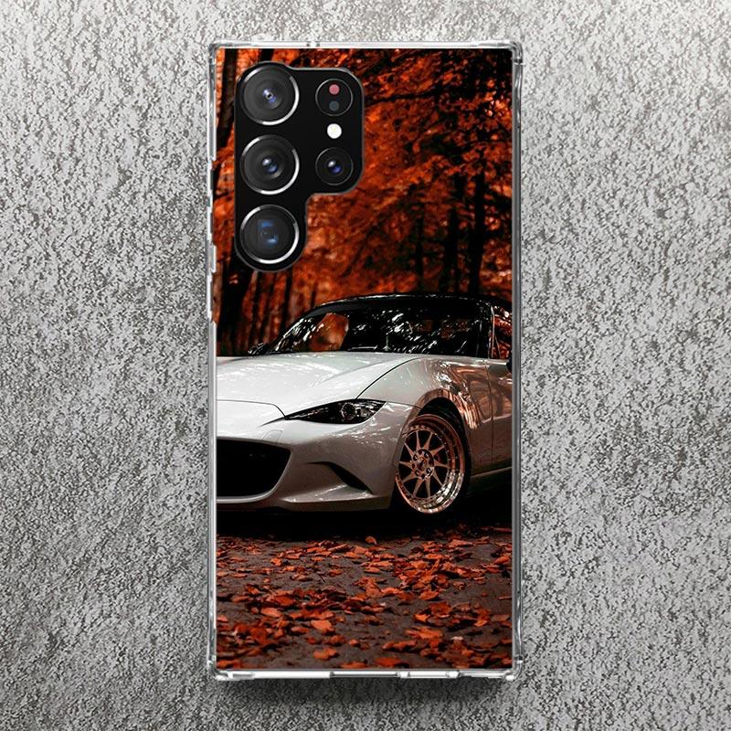 JDM Car MX5 Cute Print Soft Case for Samsung Galaxy S25 S24 S23 S22 Ultra S21 Plus S20 FE Phone Shell S10 + Edge Cover