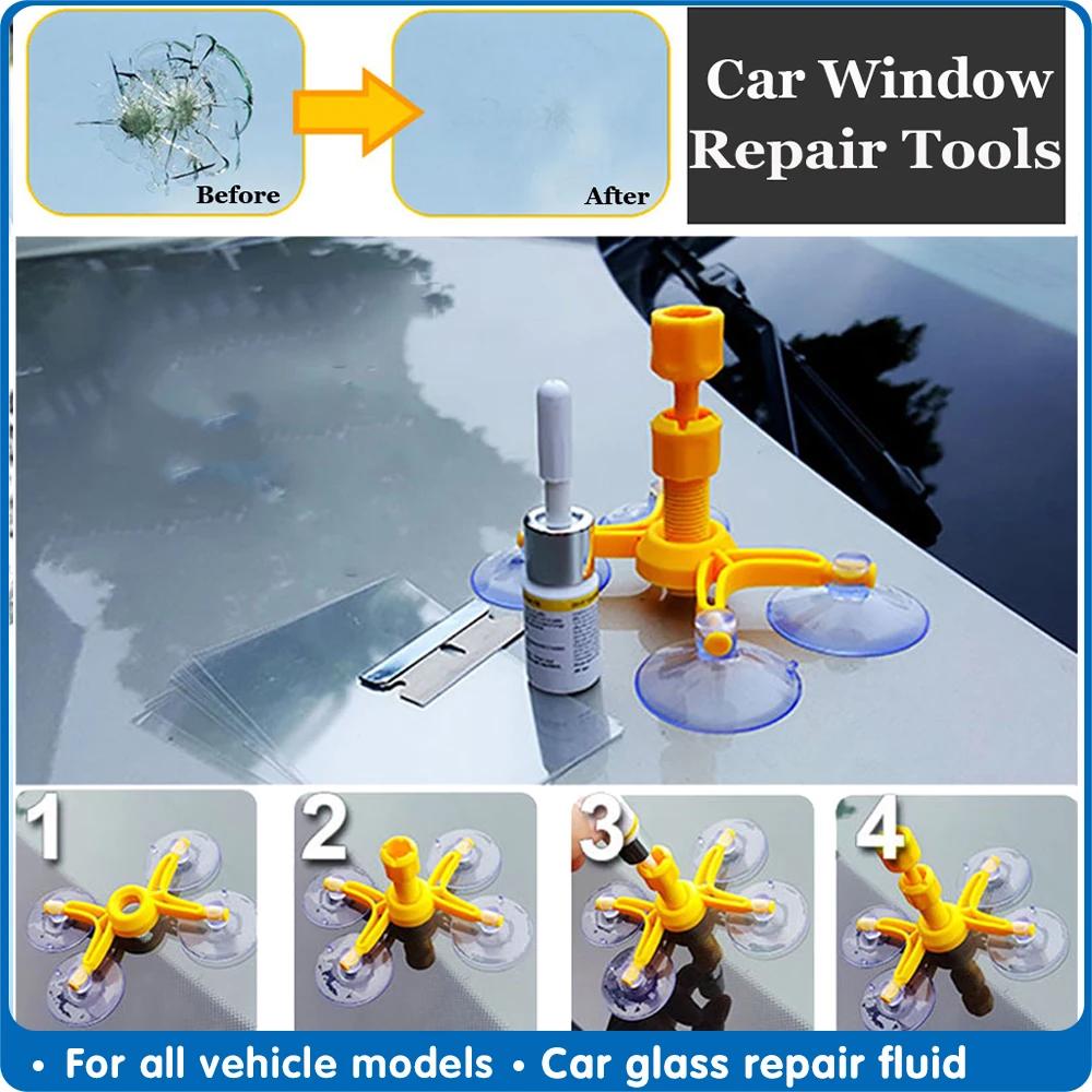Ön cam tamir kiti hızlı düzeltme araba kırık cam ön cam reçine mühürleyen DIY otomatik pencere teli parlatma