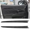 2Pcs Carbon Fiber Interior Front Door Panel Cover Trim For Mitsubishi Outlander