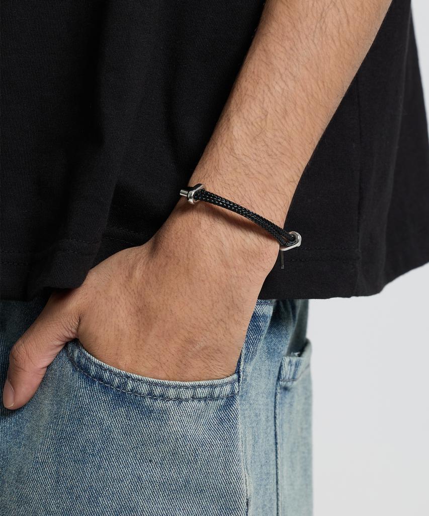 Cream Soda Lab Catena Slim Bracelet Black