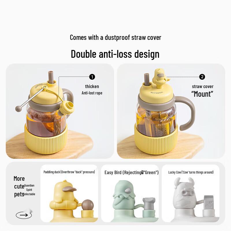 Buydeem Portable Glass Tea Tumbler