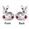 Clear Faux Crystal Bunny Figurine 2D Flat Acrylic Rabbit Table Sign for