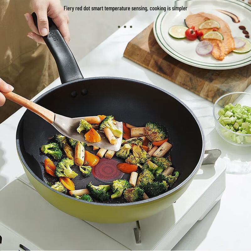 SUPOR 32cm Red Dot Non-stick Wok