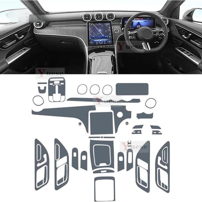 For Mercedes-Benz GLC W254 -2024 Car Interior Center Console Transparent TPU Protective Film Anti-scratch Sticker Right Hand Drive