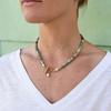 Women Necklace, Handmade Beaded Natural Gemstones Necklace, with Gold-Plated Clasp Versatile Necklace, for Daily Wear Beach Dates