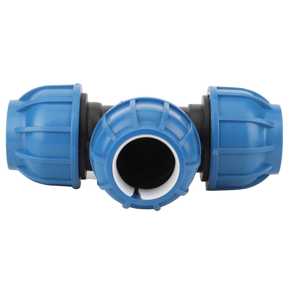 PE Plastic Water Pipe Fitting Accessories 50mm Tee Connector for Pipe Connection