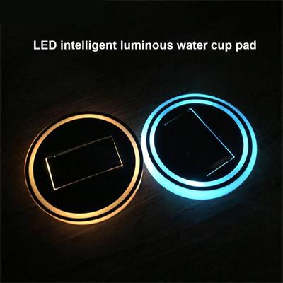 Car Led Luminous Water Cup Pad Durable Portable Long Time Working Led Ambient Light Car Interior Car Atmosphere Light Universal