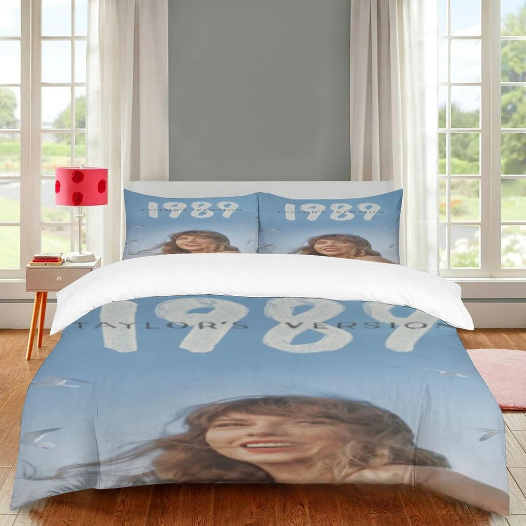Pop Female Singer Taylors 3D Printing Bedding Set Celebrity Swift Duvet Cover Pillowcase Bed Kit Famous Star Quilt Cover Bed Set