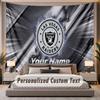 Custom Name Text Tapestry Las Vegas Raiders Personalized Polyester Wall Tapestry For Bedroom And Room