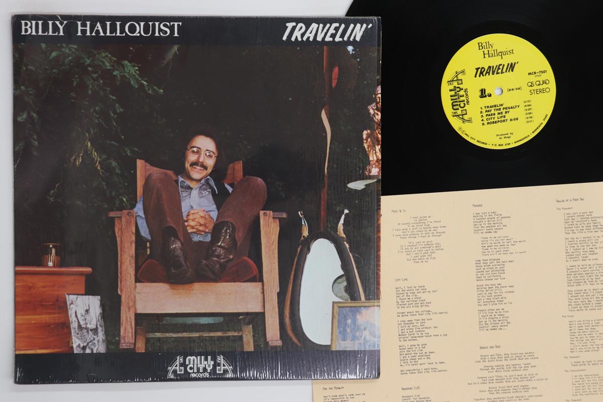

LP Record BILLY HALLQUIST Travelin MCR7501 Mill City Recor 1975 US Rock Used
