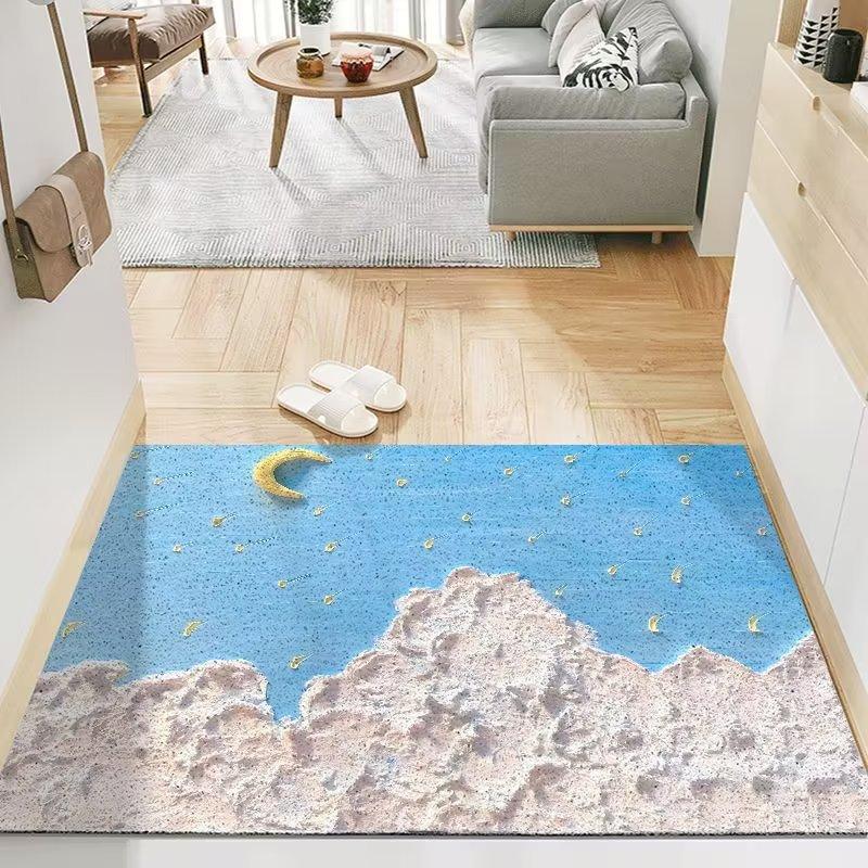 Oil Painting Entrance Door Mat Living Room Non-Slip Floor Carpet Bathroom Doormat Kitchen Rugs