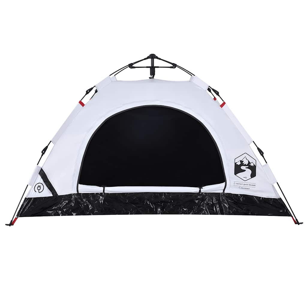 2 Person Camping Tent White Blackout Fabric Quick Release System