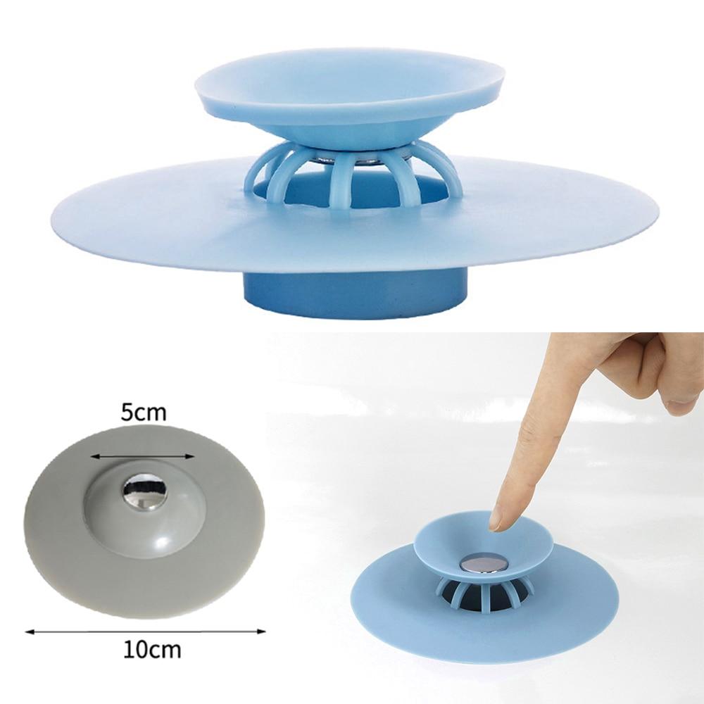 Buy 2pcs Silicone Floor Drain Hair Stopper Bathtub Plug Bathroom