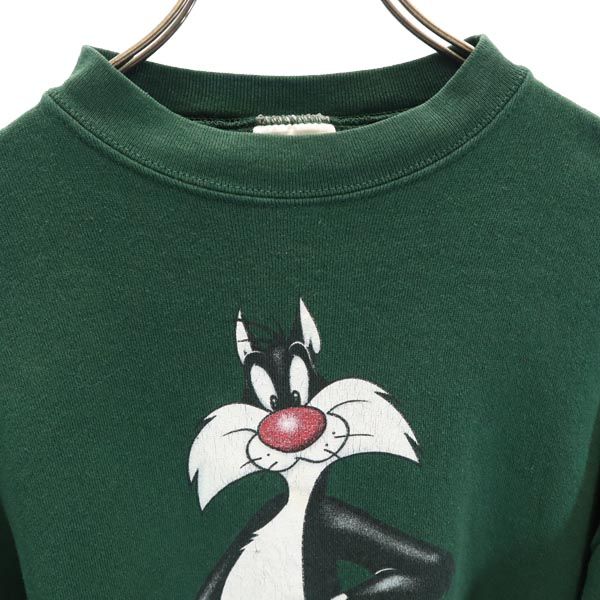 tultex 90s Old USA Made Warner Brothers Looney Tunes Looney Tunes Long Sleeve Trainer Men's Used