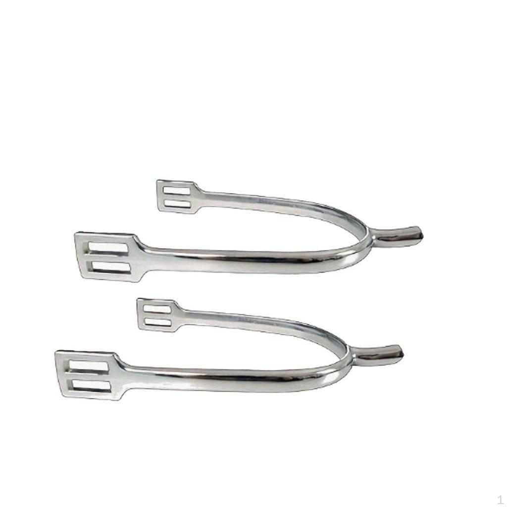 2 Pieces Silver Riding Boot Attachment Alloy Equestrian Polished Finish Pair