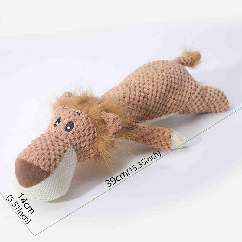 

Pet Dog Chew Squeak Toys Plush Cartoon Puppy Dog Toy for Plush Toy Lion Wolf Elephant Cartoon Pet Squeaky For Small &Medium Dogs львиный