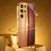 Gloss Gold Bumper Rose Gold phone case glass s25 ultra case s26 ultra case for Samsung Galaxy S26 S25 S24 S23 S22 FE Ultra Plus