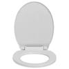 VidaXL Siège de toilette à fermeture en douceur Gris clair Ovale