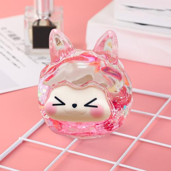 Cartoon Animal Quicksand Figurine Glitter Sequins Liquid Filled Animal Statue Sculpture Home Office Desktop Bookshelf Decoration Ornament Festival