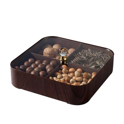 Baijie Imitation Wood 4-Grid Snack & Fruit Tray