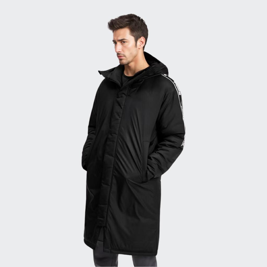 Puma Large Letter Back Shoulder Logo Cotton Jacket Winter Couple Men Jacket Black 580010-01