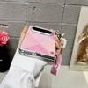 For HuaWei Pura X Max Retro Color Collision Phone Case Scarves Bracelet Protective PC Hard Shell Shockproof Back Cover