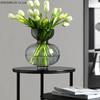 Home Decoration Transparent Glass Vase Modern Hydroponic Flower Arrangement Accessories Storage Tank Countertop Vase Furnishings