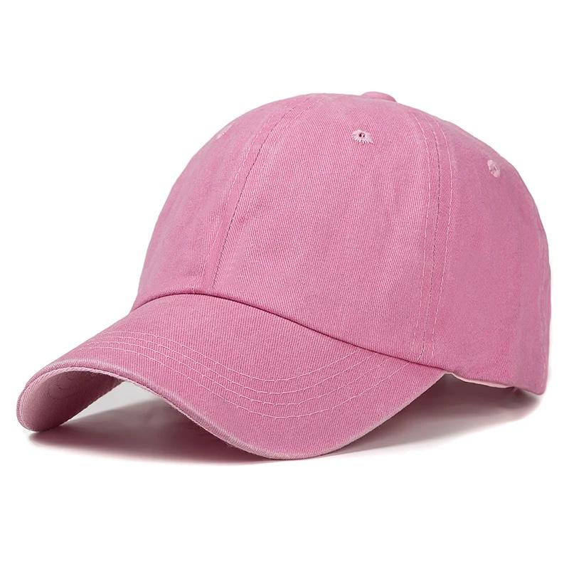 New Unisex Cap Plain Color Washed Cotton Baseball Cap Men & Women Casual Adjustable Outdoor Dad Hats