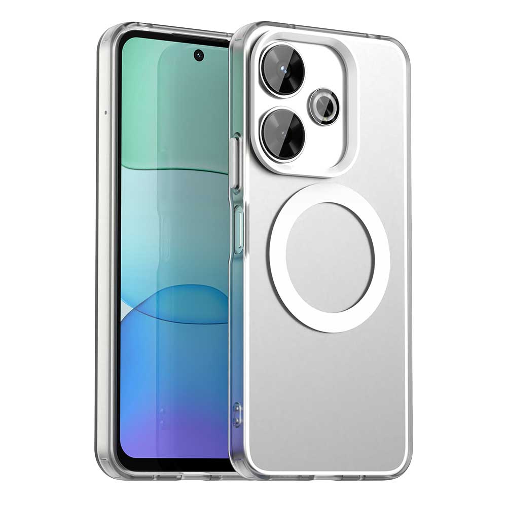 

Для POCO M6 M6 Pro Тонкий Водонепроникний Ударостійкий Матовий Чохол для Телефону з Магнітом та Захистом від Відбитків Пальців For POCO M6 Pro 4G білий