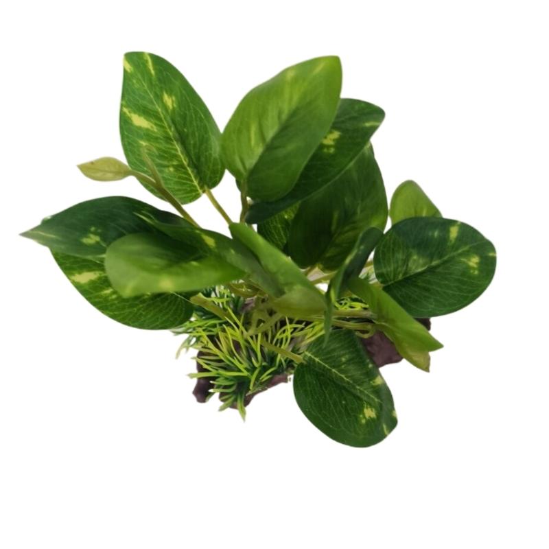 

Aquarium Decor Driftwood Twigs Plastic Plants Leaves Hide Fish for Tank Decorati