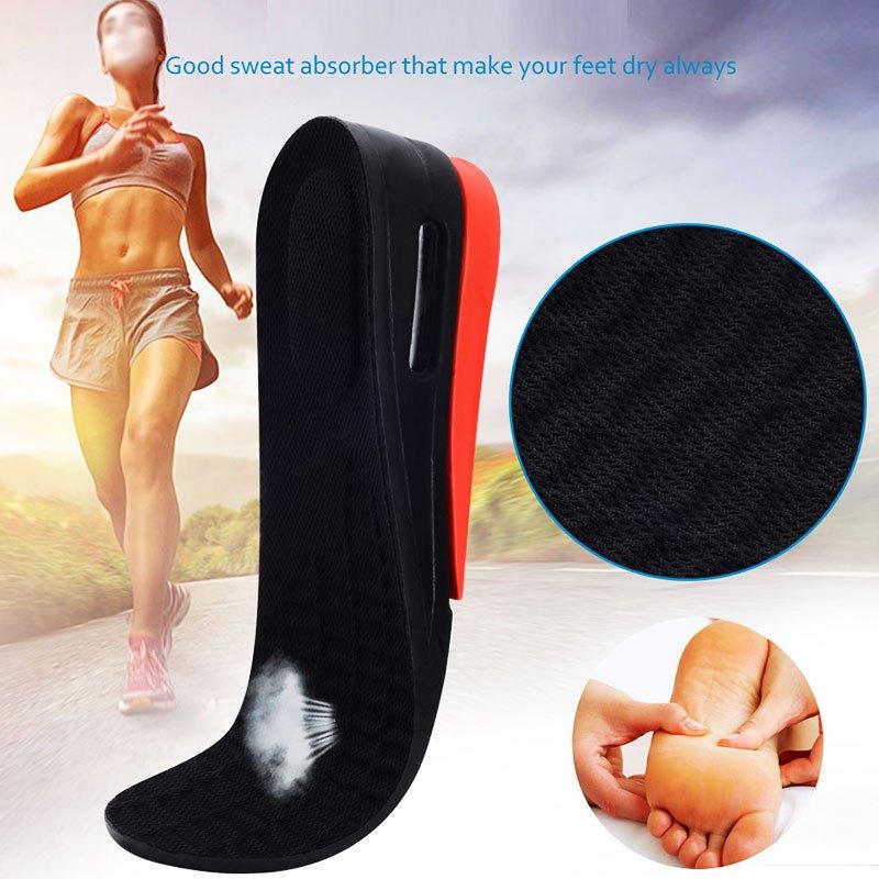 1 pár magasságnövelő talpbetét 2 rétegű légpárnás sarok magasabb cipő betét emelő készlet férfiaknak és nőknek