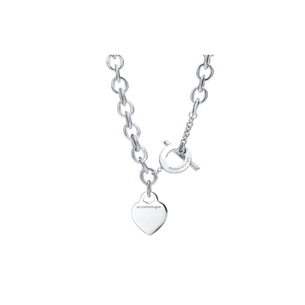 Tiffany & Cie. Broche Étiquette Cœur Collier Gravé Lettre Collier Femme Argent 60128534