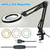 72LED 8X/10X NEW Illuminated Magnifier USB 3 Colors LED Magnifying Glass for Soldering Iron Repair/Table Lamp/Skincare Beauty