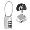 TSA Accepted Resettable 4 Digit Lock Travel Luggage Suitcase   Padlock(Black)