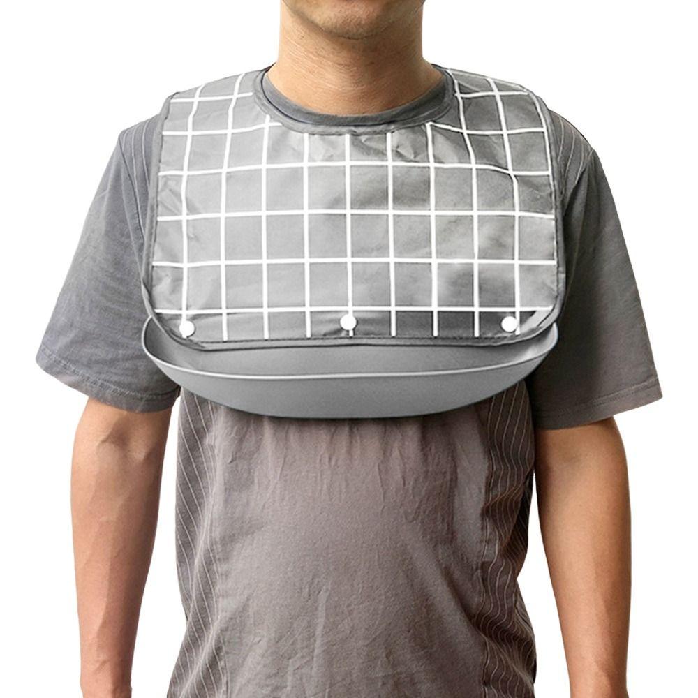 Schmutzabweisender Erwachsenen-Latz Wasserdichte Erwachsenen-Schürze Tragbare Speichel-Servietten Esshilfe