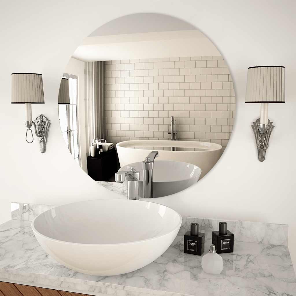 vidaXL Wall Mirror 70 Cm Round Glass