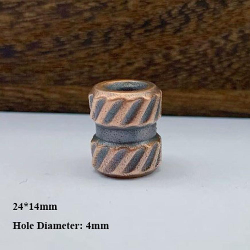 DIY Jewelry Accessories Retro Sculpture Bead Charms Brass Paracord Bead  EDC Outdoor Tool