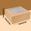 12pcs Gift Boxes with Clear Window Kraft Paper Treat Boxes, Gift Wrap Box for Weddings Birthdays, Parties, Packaging Box for Soap Gift Jewelry