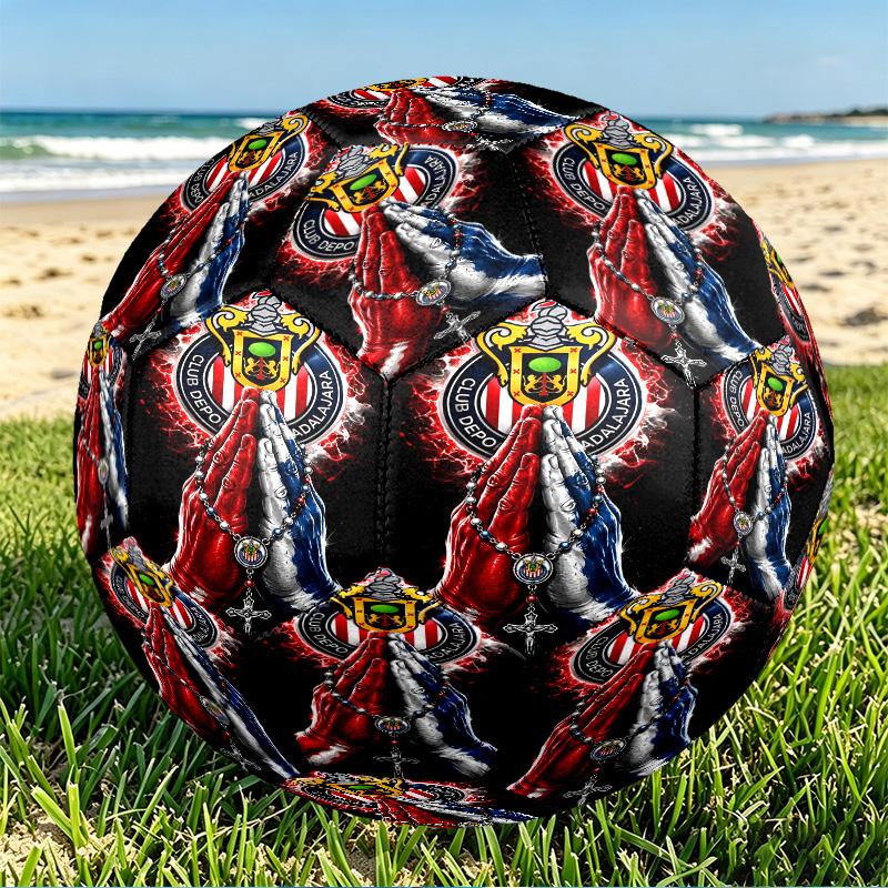 Club Deportivo Guadalajara Print Size 5 Soccer Ball, PU Wear Resistant Football for Match Training and Daily Practice, Birthday Gift for Soccer Fans